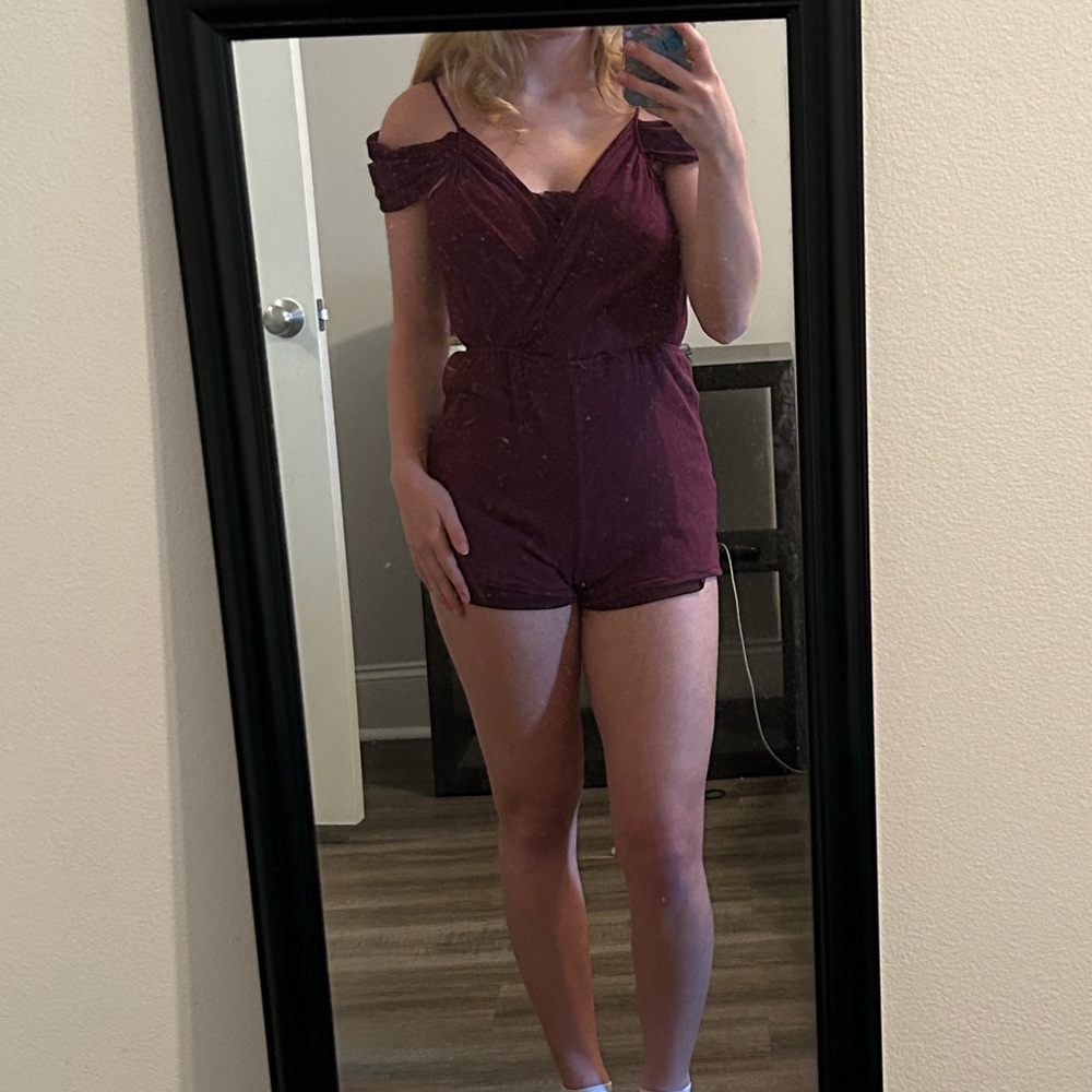 Maroon Romper